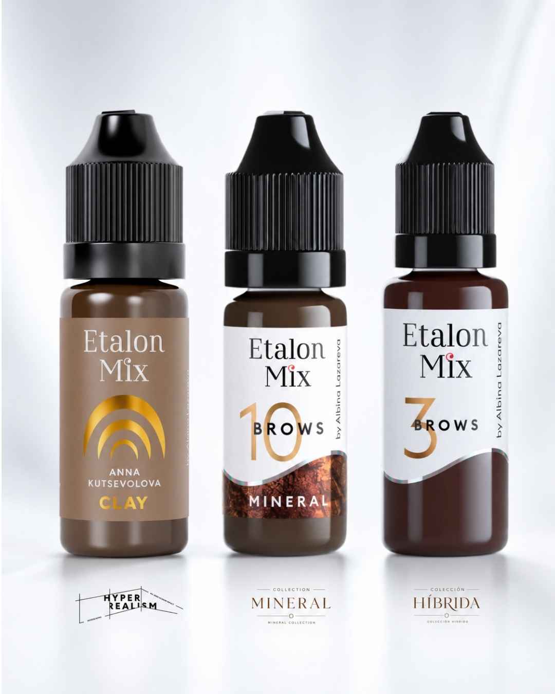 Pigmenti Etalon Mix per sopracciglia delle linee Hyperrealism, Minerale e Ibrida