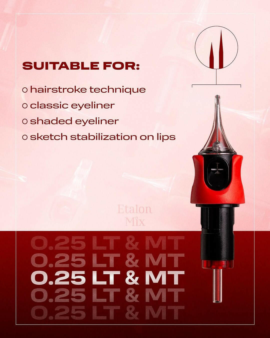 Etalon Mix Agujas Maquillaje Permanente Round Liner