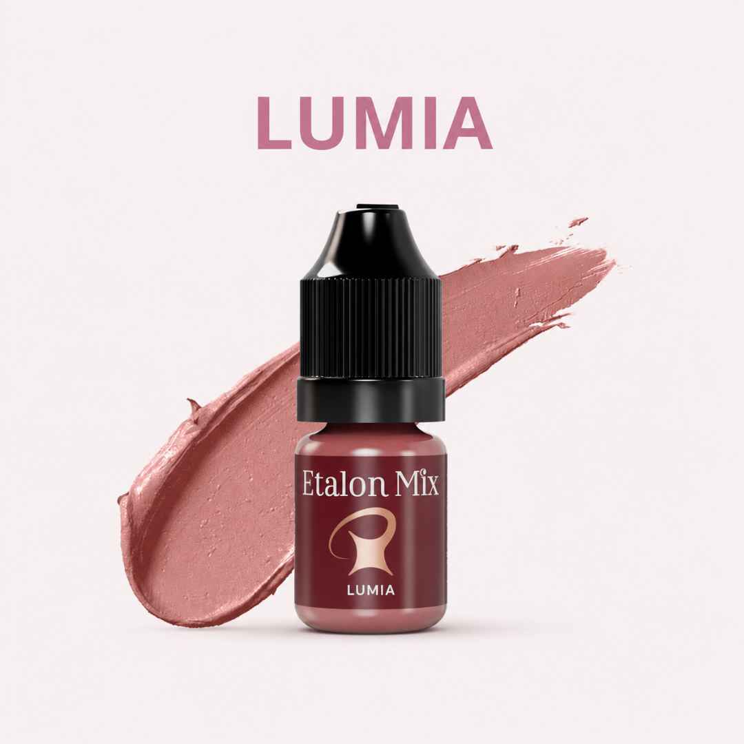 Etalon Mix Favor Lip Set – dettaglio palette nude, rosa, berry, viola e marroni per labbra PMU