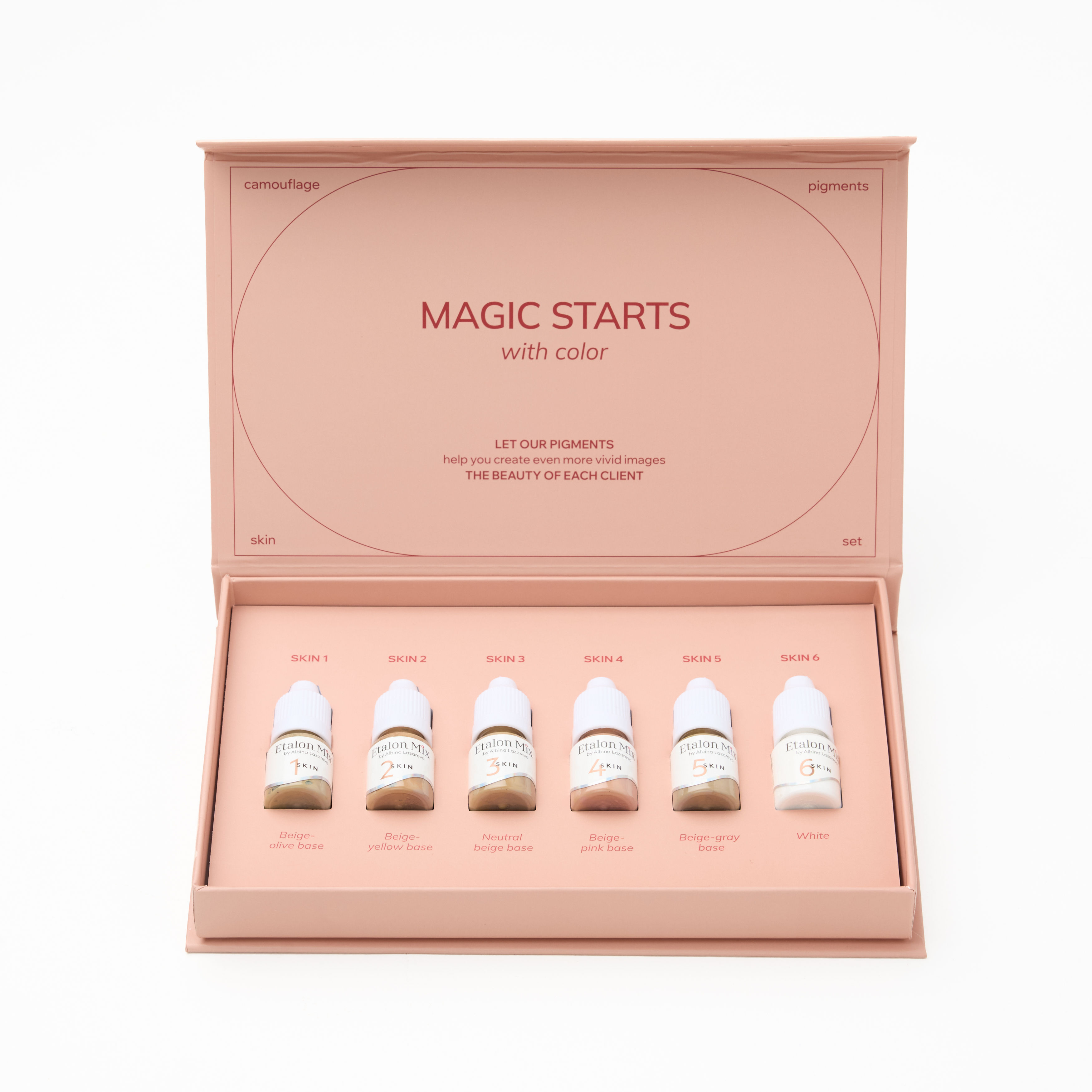Etalon Mix Etalon Mix Camouflage Skin Set – formati 6 pigmenti — formati 5 ml o 10 ml; contenuto totale 30 ml o 60 ml