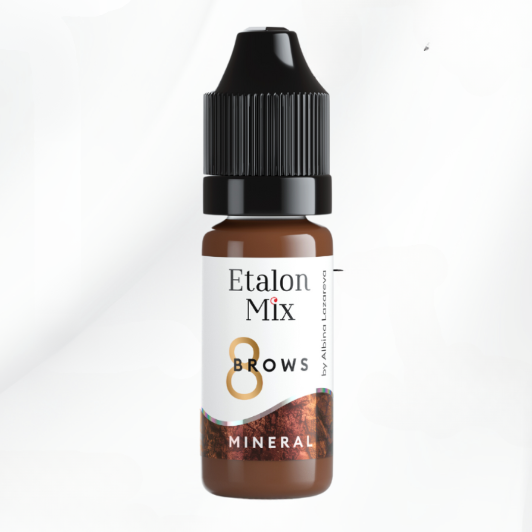 Etalon Mix Mineral Series Tiziano Nº8 pigmento marrón cálido para cejas PMU