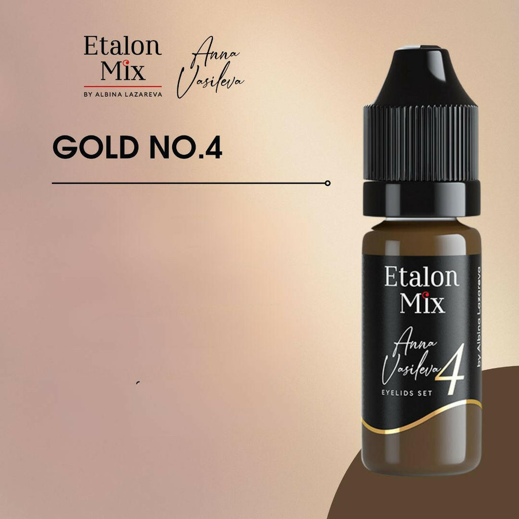 Etalon Mix Gold Nº4 – dettaglio giallo dorato per occhi e sopracciglia PMU