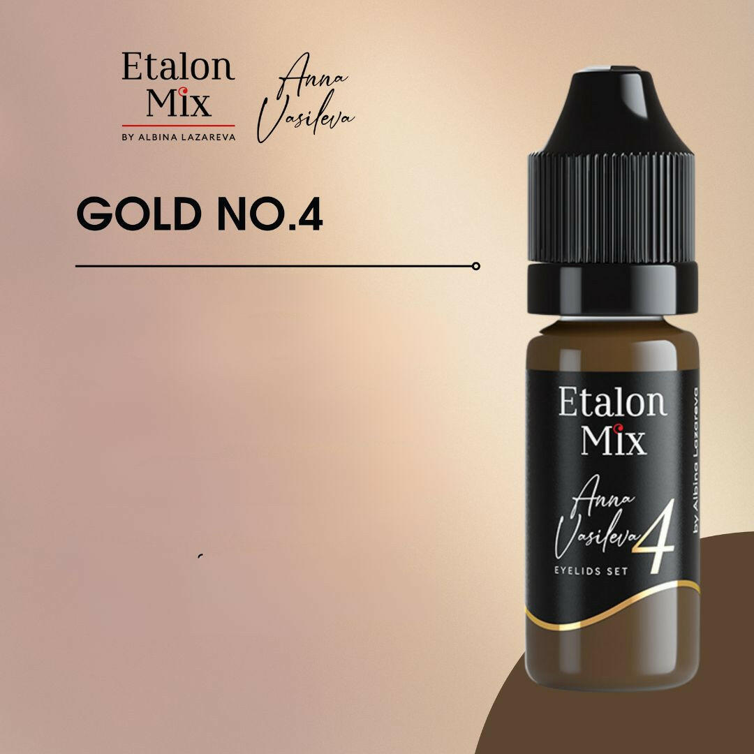 Etalon Mix Gold Nº4 – dettaglio giallo dorato per occhi e sopracciglia PMU