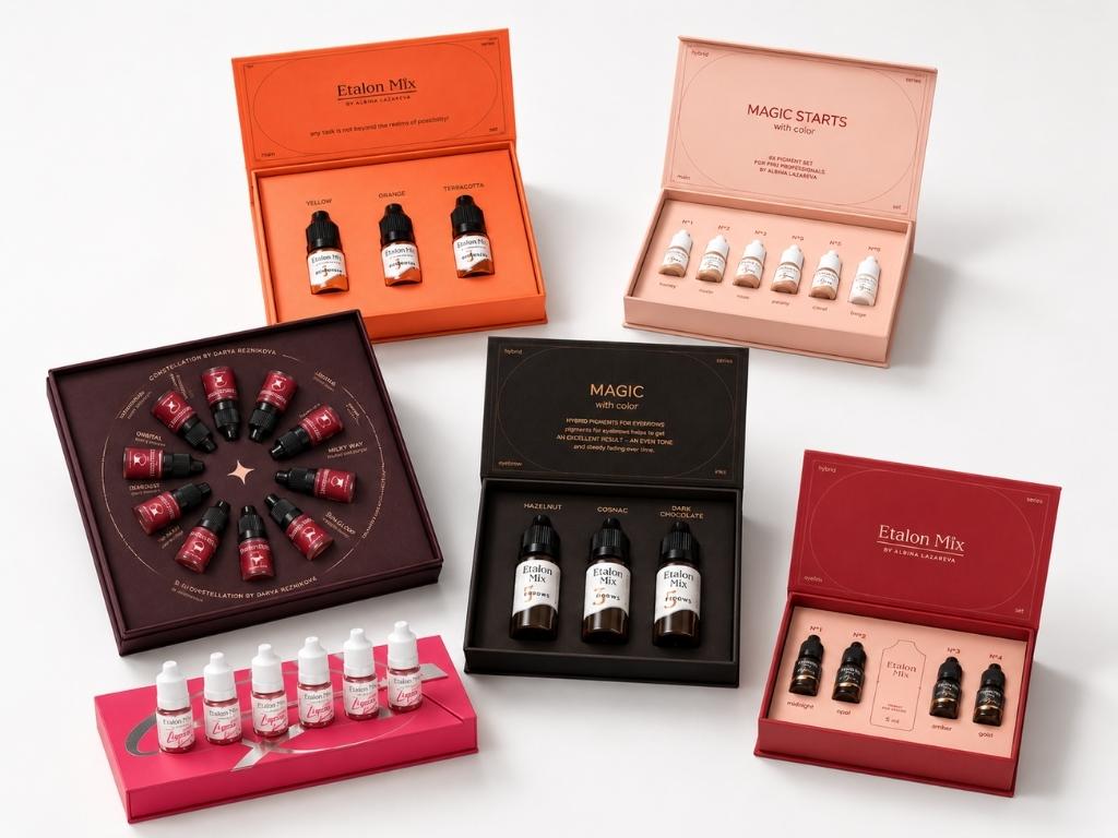 Set pigmenti Etalon Mix per sopracciglia, labbra, occhi, correttori e camouflage